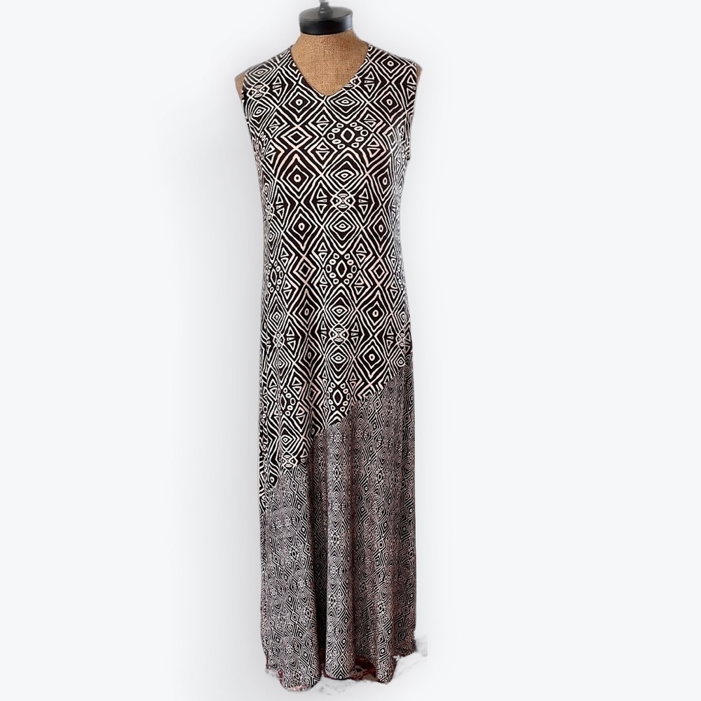 Soft Surroundings Sleeveless Heavenly Soft Tulum Maxi Column Dress Burnt Hickory - Picture 2 of 6